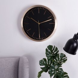 Zegar ścienny na ścianę czarny złoty 30cm VILDE 569657-C