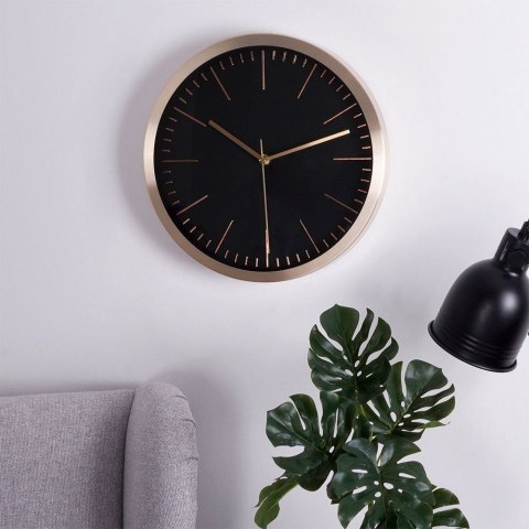 Zegar ścienny na ścianę czarny złoty 30cm VILDE 569657-C