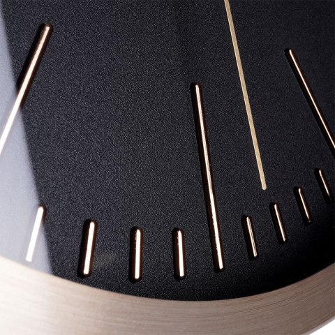 Zegar ścienny na ścianę czarny złoty 30cm VILDE 569657-C