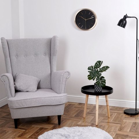 Zegar ścienny na ścianę czarny złoty 30cm VILDE 569657-C