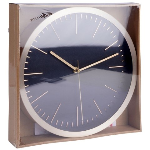 Zegar ścienny na ścianę czarny złoty 30cm VILDE 569657-C
