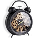 Zegar ścienny na ścianę czarny złoty budzik 38x30cm VILDE 569608