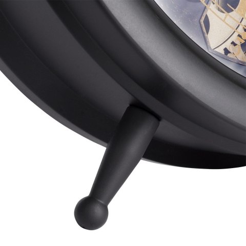 Zegar ścienny na ścianę czarny złoty budzik 38x30cm VILDE 569608