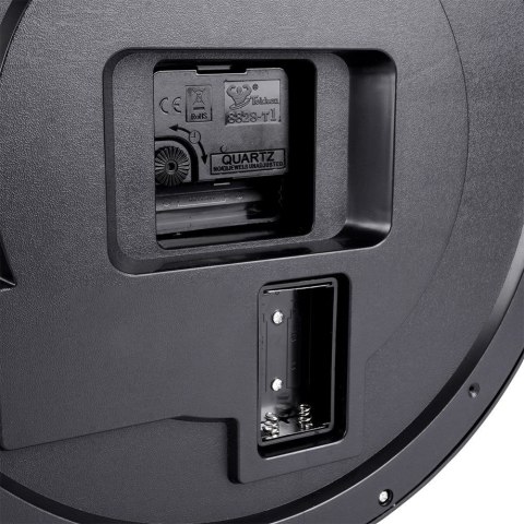 Zegar ścienny na ścianę czarny złoty budzik 38x30cm VILDE 569608