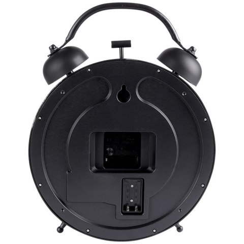 Zegar ścienny na ścianę czarny złoty budzik 38x30cm VILDE 569608