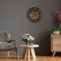 Zegar ścienny na ścianę czarny złoty ruchome koła zębate 35cm VILDE 569260