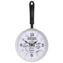 Zegar ścienny na ścianę metalowy biały patelnia HOME STYLING COLLECTION 832108-B