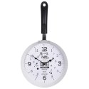 Zegar ścienny na ścianę metalowy biały patelnia HOME STYLING COLLECTION 832108-B