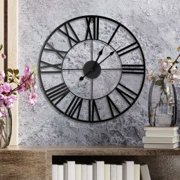 Zegar ścienny na ścianę metalowy czarny 45cm VILDE 569569