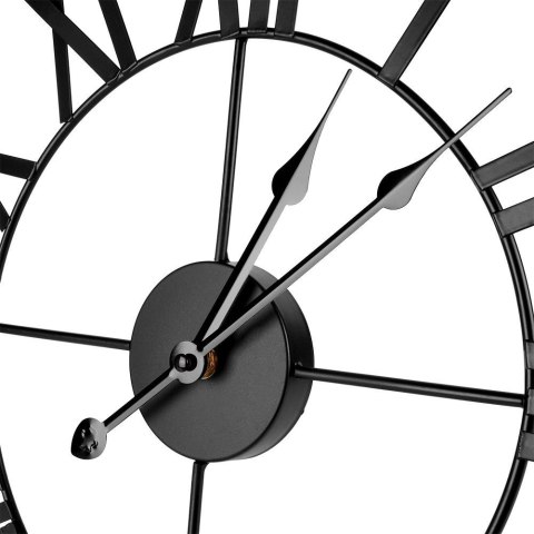 Zegar ścienny na ścianę metalowy czarny 45cm VILDE 569569