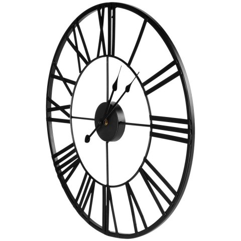 Zegar ścienny na ścianę metalowy czarny 45cm VILDE 569569