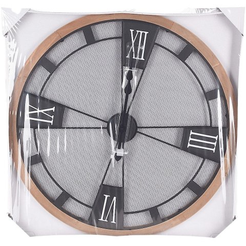 Zegar ścienny na ścianę metalowy czarny 70cm VILDE 569023
