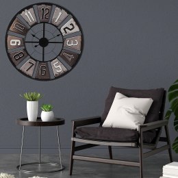 Zegar ścienny na ścianę metalowy czarny 80cm VILDE 569064