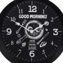 Zegar ścienny na ścianę metalowy czarny patelnia HOME STYLING COLLECTION 832108-C
