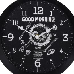 Zegar ścienny na ścianę metalowy czarny patelnia HOME STYLING COLLECTION 832108-C
