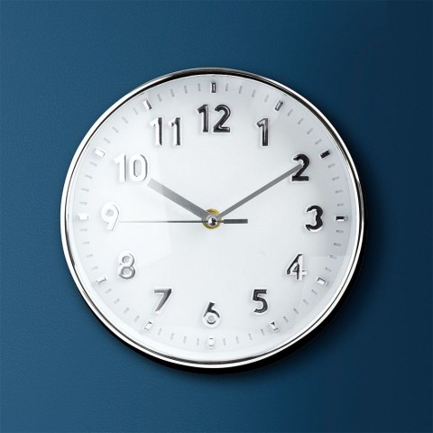 Zegar ścienny na ścianę srebrny 20cm VILDE 569370-S