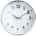 Zegar ścienny na ścianę srebrny 20cm VILDE 569370-S