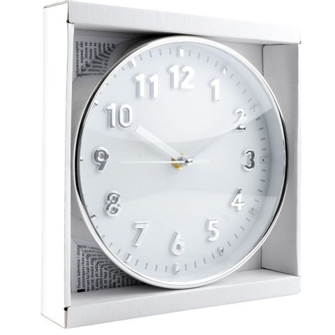 Zegar ścienny na ścianę srebrny 20cm VILDE 569370-S
