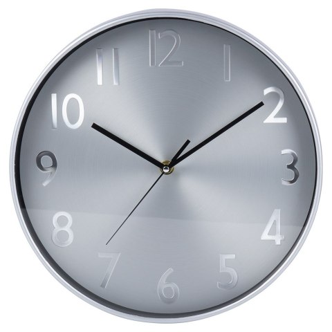 Zegar ścienny na ścianę srebrny 30cm VILDE 569887-S