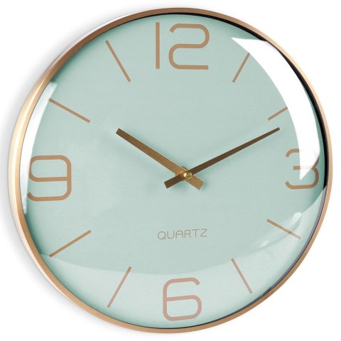 Zegar ścienny na ścianę złoty miętowy 30cm VILDE 569610-Z