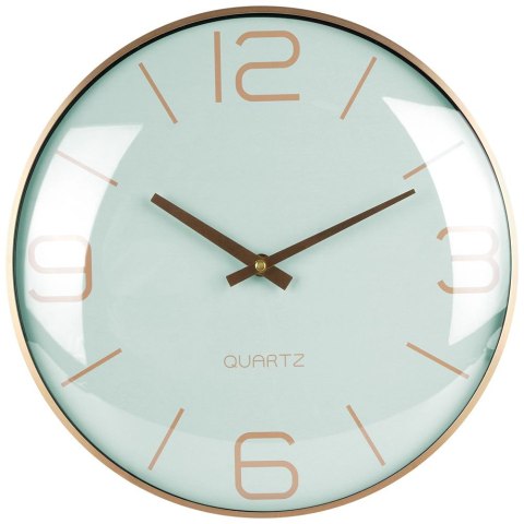 Zegar ścienny na ścianę złoty miętowy 30cm VILDE 569610-Z