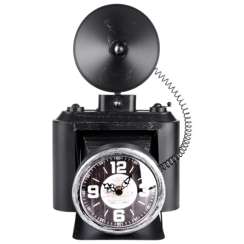 Zegar stołowy metalowy aparat 32cm HOME STYLING COLLECTION 832122