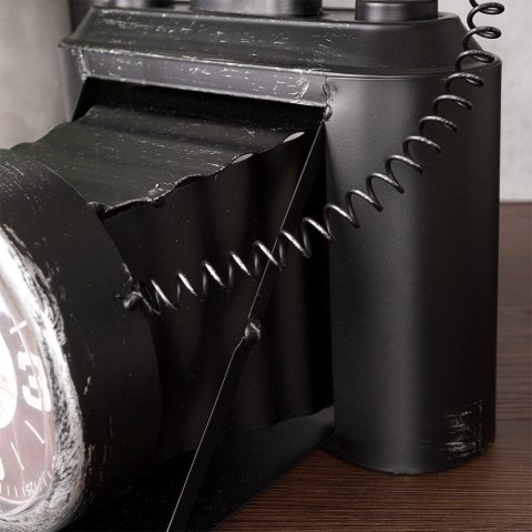 Zegar stołowy metalowy aparat 32cm HOME STYLING COLLECTION 832122