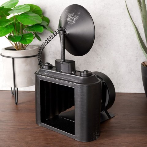 Zegar stołowy metalowy aparat 32cm HOME STYLING COLLECTION 832122