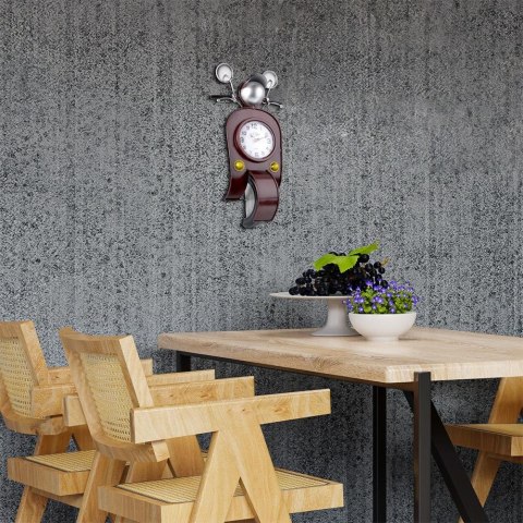 Zegar stołowy metalowy brązowy skuter 44.5cm HOME STYLING COLLECTION 569365