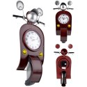 Zegar stołowy metalowy brązowy skuter 44.5cm HOME STYLING COLLECTION 569365