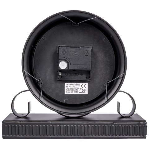 Zegar stołowy metalowy czarny 20.5cm HOME STYLING COLLECTION 569264