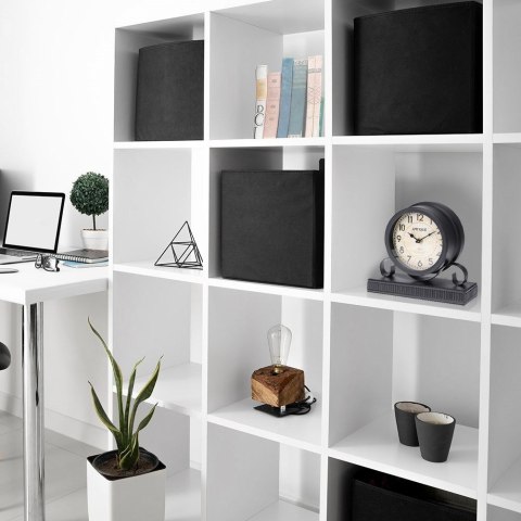 Zegar stołowy metalowy czarny 20.5cm HOME STYLING COLLECTION 569264