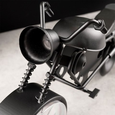 Zegar stołowy metalowy czarny motocykl 30.5cm VILDE 569602
