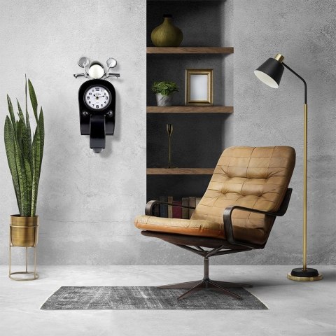 Zegar stołowy metalowy czarny skuter 44.5cm HOME STYLING COLLECTION 569366