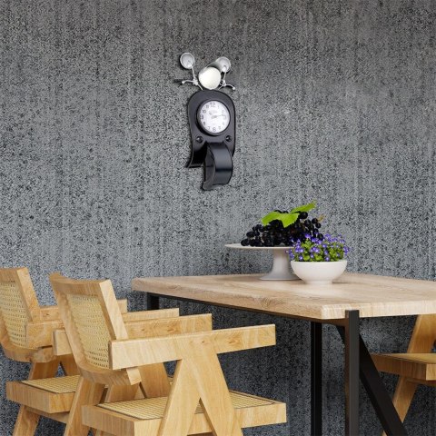Zegar stołowy metalowy czarny skuter 44.5cm HOME STYLING COLLECTION 569366