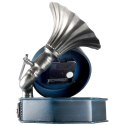 Zegar stołowy metalowy granatowy gramofon 19cm HOME STYLING COLLECTION 569364