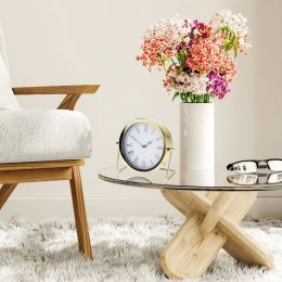 Zegar stołowy metalowy złoty 16cm SEGNALE 569031