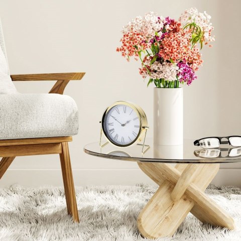 Zegar stołowy metalowy złoty 16cm SEGNALE 569031