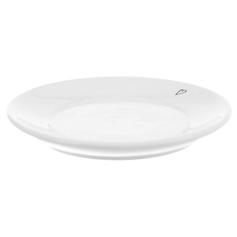 Spodek mały talerzyk ceramiczny biały SERCE 12cm ORION 128476