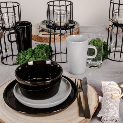 Talerz deserowy ceramiczny czarny 18.5cm MONDEX 139151