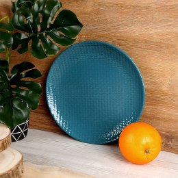 Talerz deserowy ceramiczny niebieski RELIEF 21cm ORION 128439