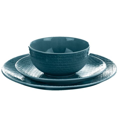 Talerz deserowy ceramiczny niebieski RELIEF 21cm ORION 128439