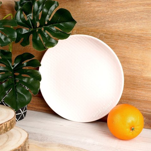 Talerz deserowy ceramiczny różowy RELIEF 21cm ORION 128440