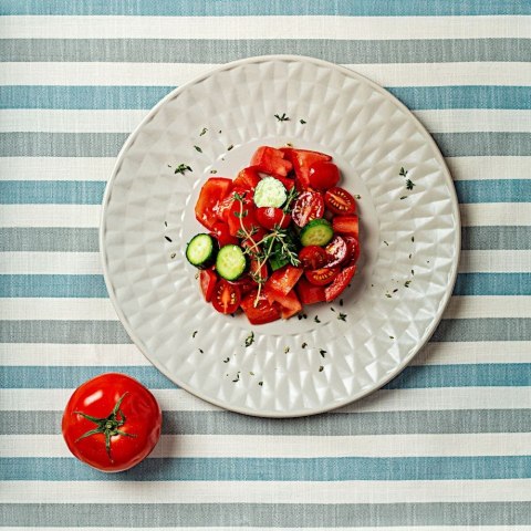 Talerz deserowy ceramiczny szary SOHO 20cm NAVA 10-141-131