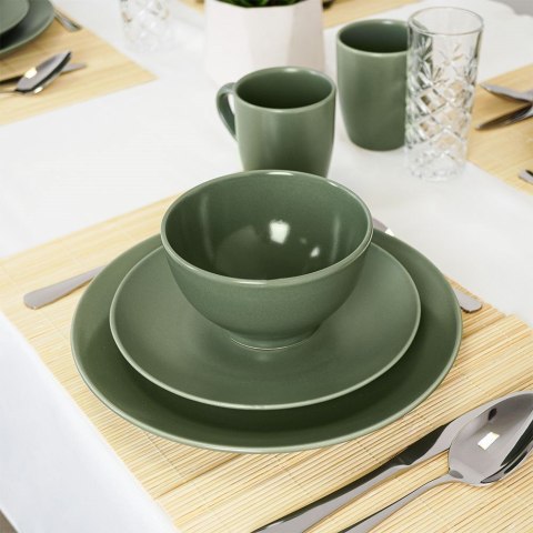 Talerz deserowy ceramiczny zielony ALFA 21.5cm ORION 128478