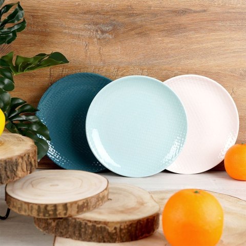 Talerz deserowy ceramiczny zielony RELIEF 21cm ORION 128441