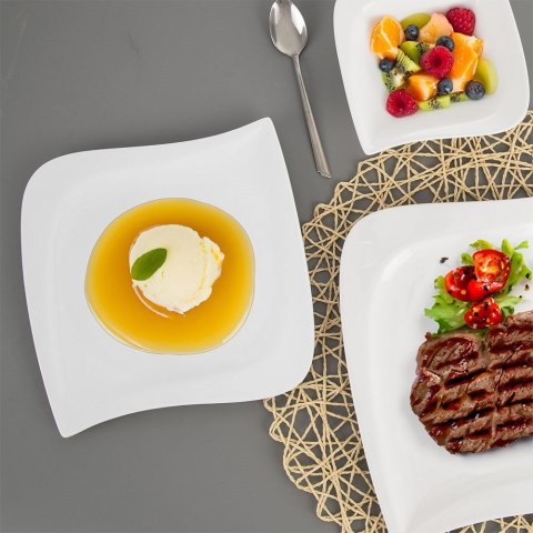 Talerz deserowy porcelanowy MONA 21.5x21.5cm ORION 129502