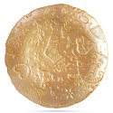 Talerz deserowy szklany złoty 21cm VILDE 139236