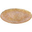 Talerz deserowy szklany złoty 21cm VILDE 139236