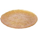 Talerz deserowy szklany złoty 28cm VILDE 139237